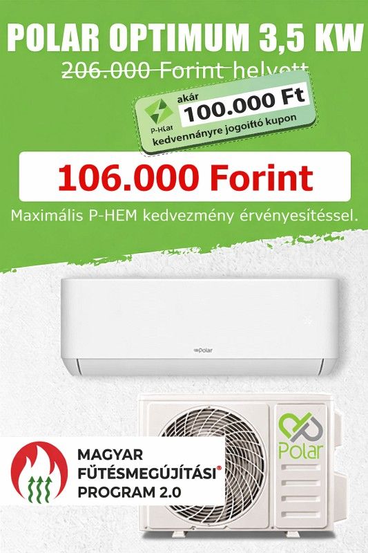 Polar Optimum 5kW Akció - Nagytarcsaklima.hu